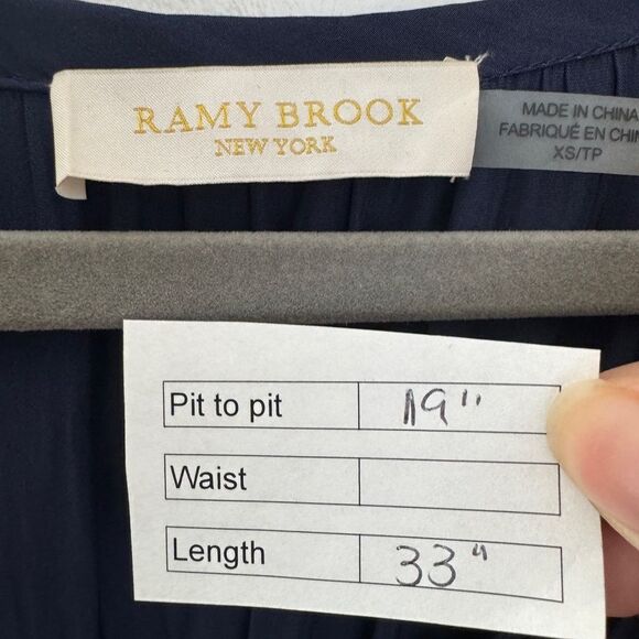 Ramy Brook Belted Long Sleeve Dress Navy - Picture 12 of 12